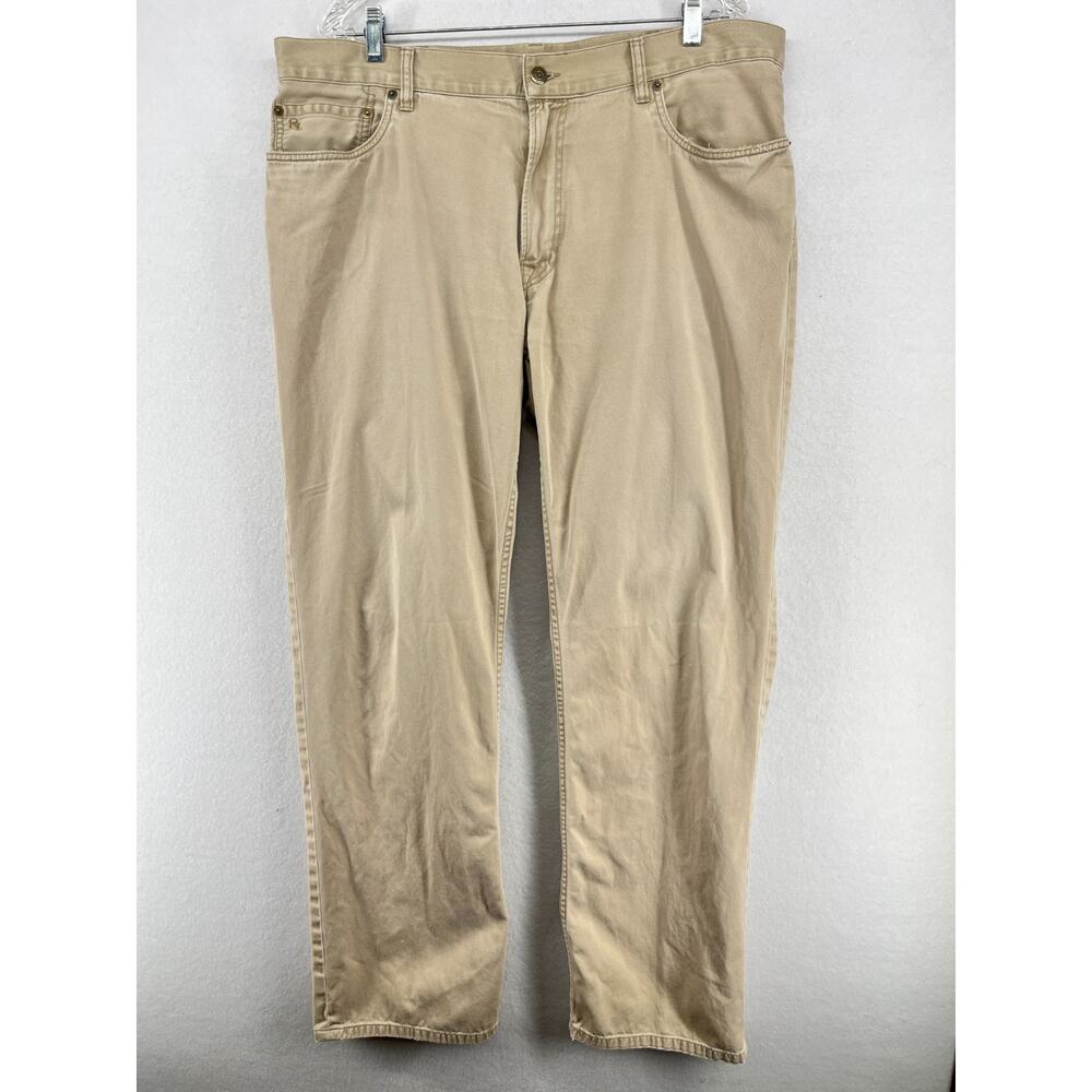 POLO RALPH LAUREN Pants Mens 38x32 5 Pocket Chino Twill Cotton Trouser Beige